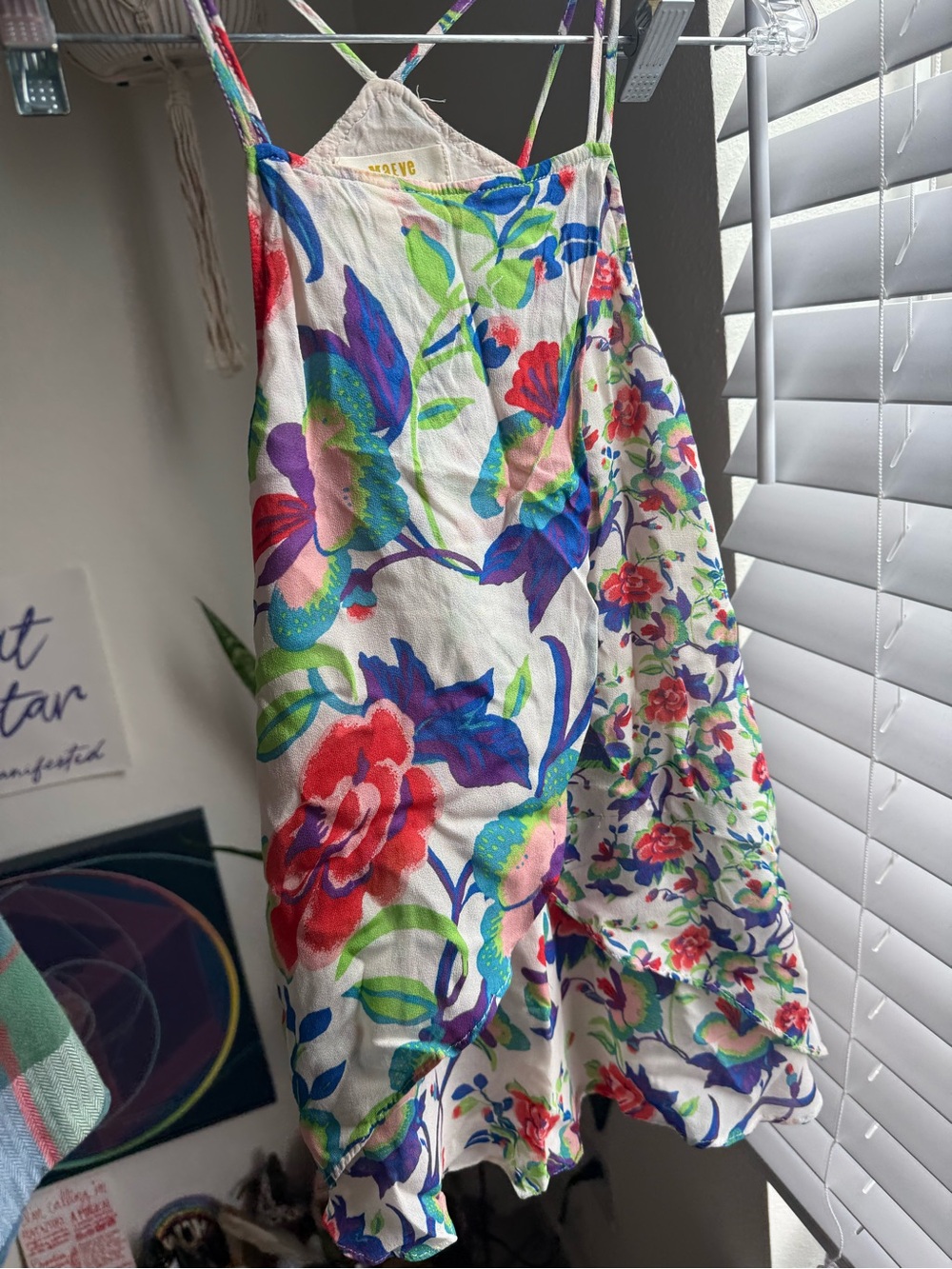 Maeve White top with Multicolor Floral Print